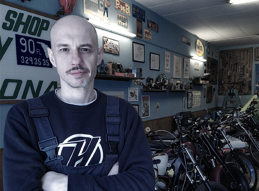 Kim Meléndez, especialista en customización de motocicletas HD Shop